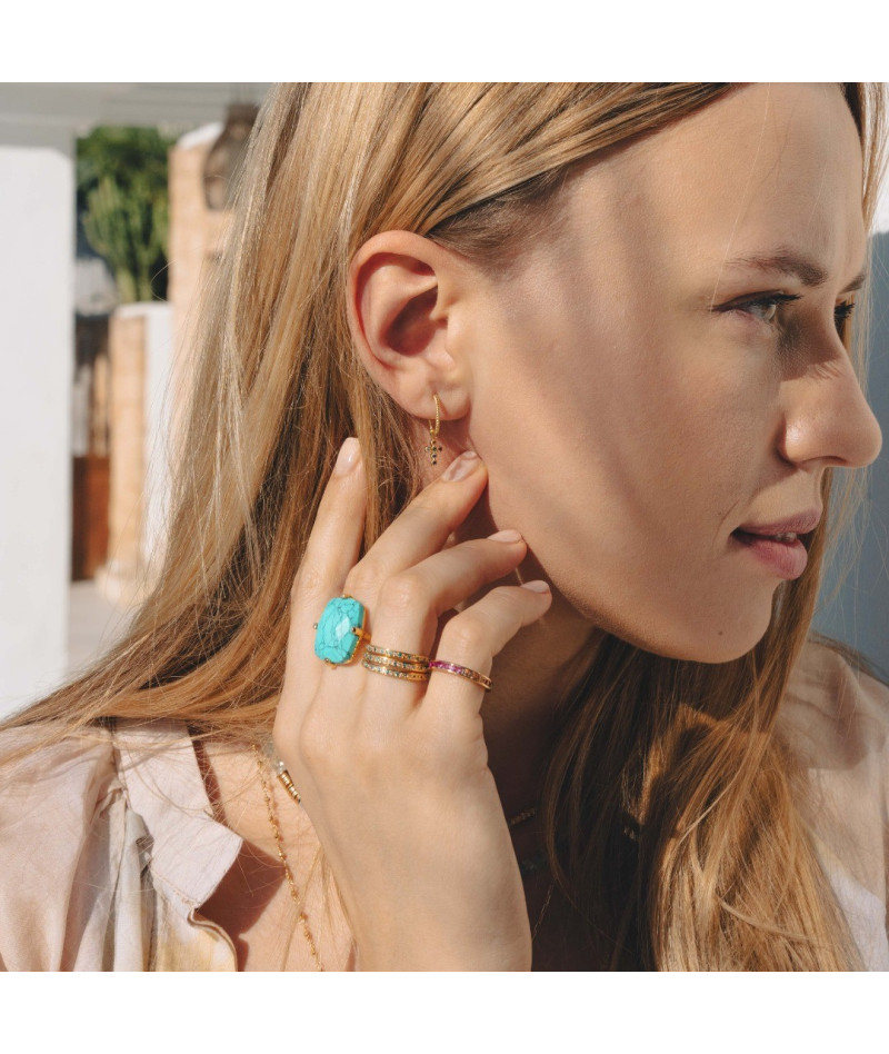 Bague Rectangle Turquoise
