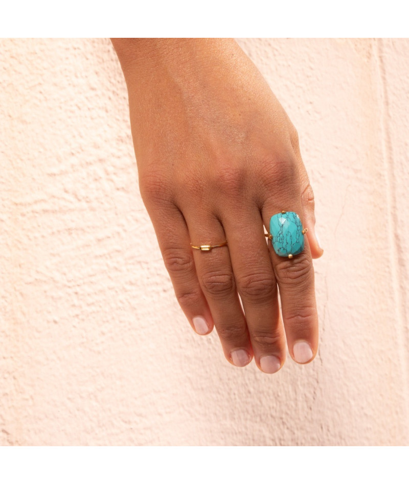 Bague Rectangle Turquoise