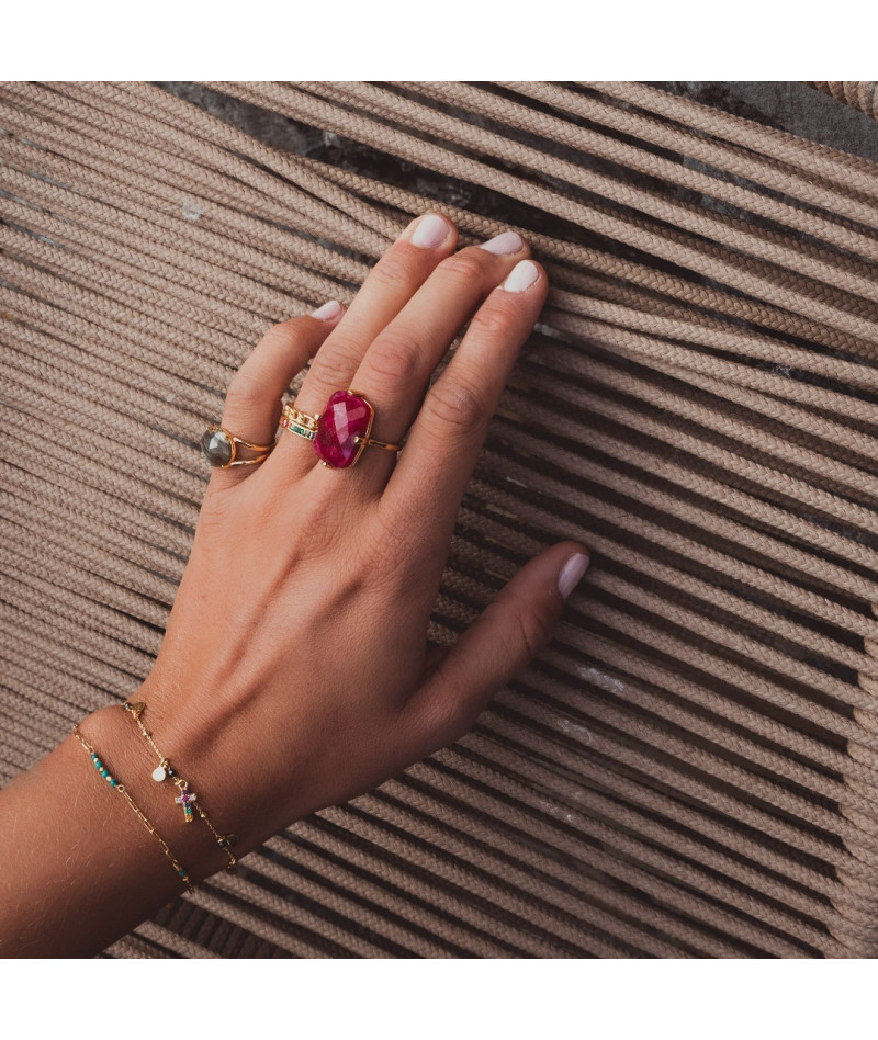 Bague Rectangle Rubis