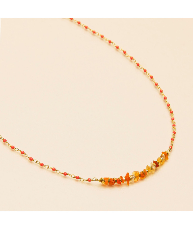 Collier Inde Chipsy Fire Opale