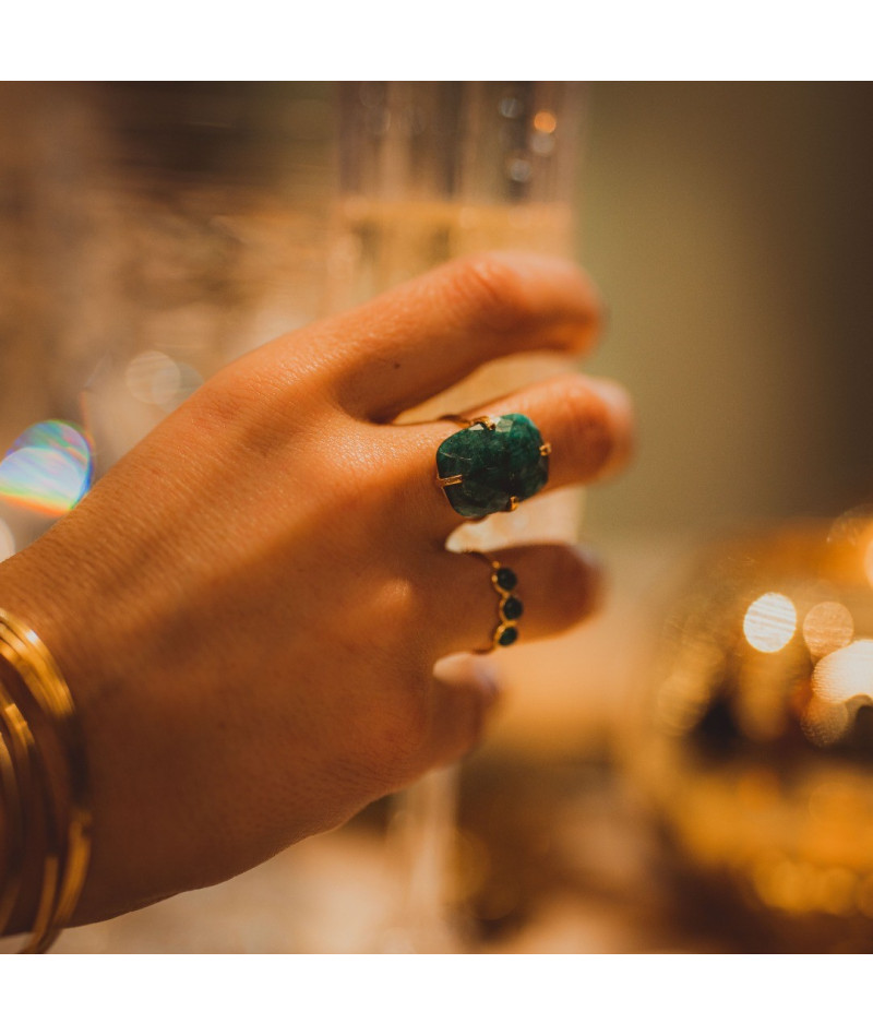 Bague Rectangle Émeraude