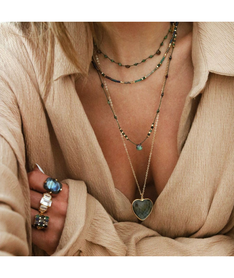 Bague Rectangle Labradorite