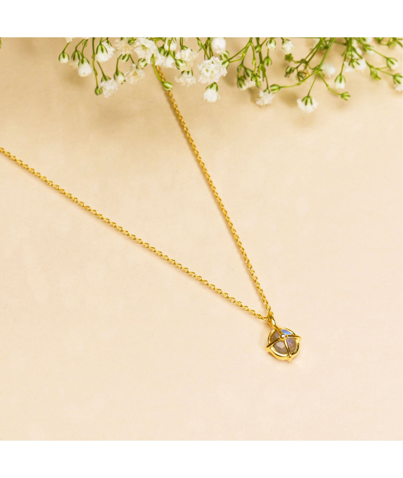Collier pondichery petit labradorite