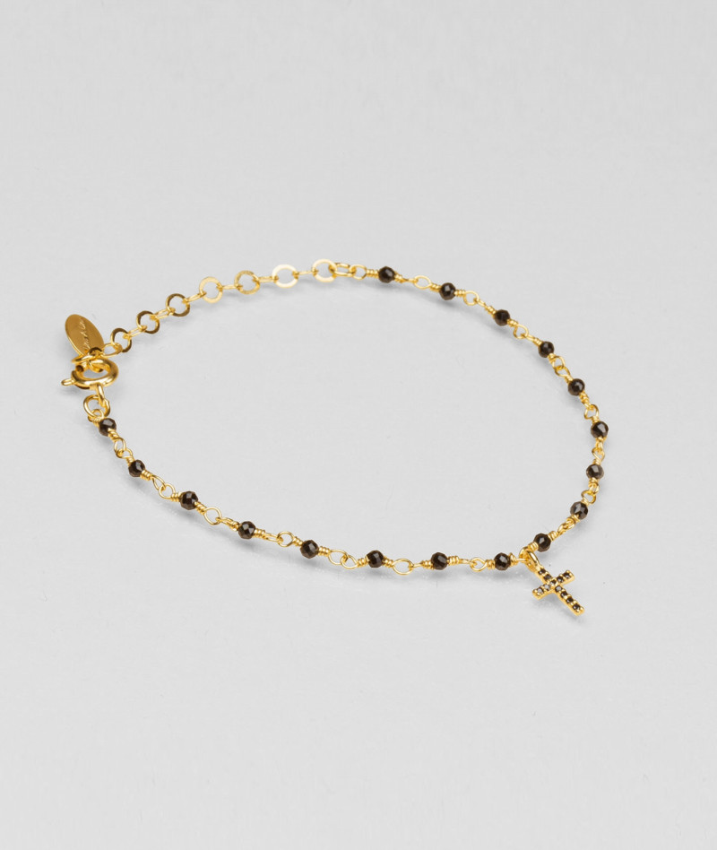 Bracelet inde croix noir