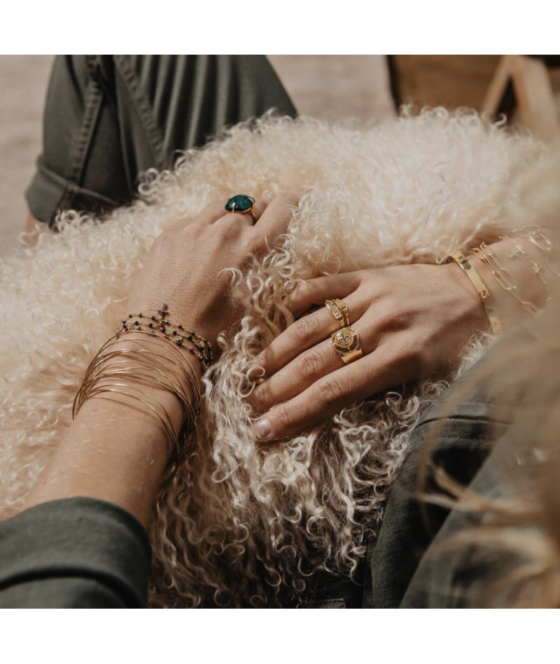 Bracelet inde croix noir