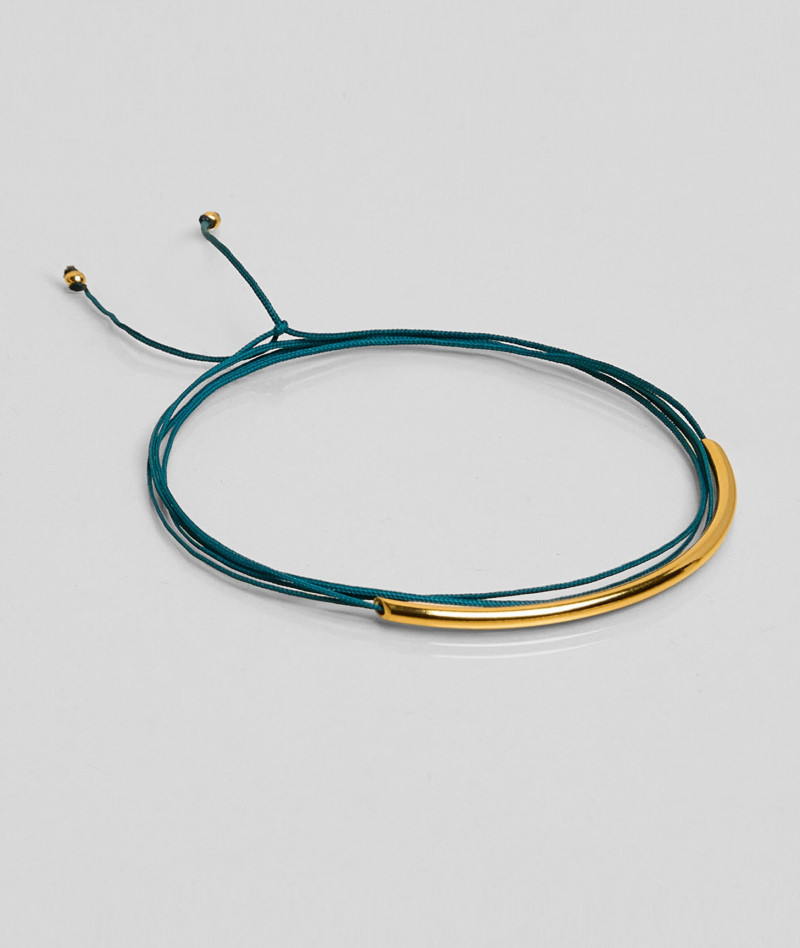 Bracelet Tube Bleu Canard