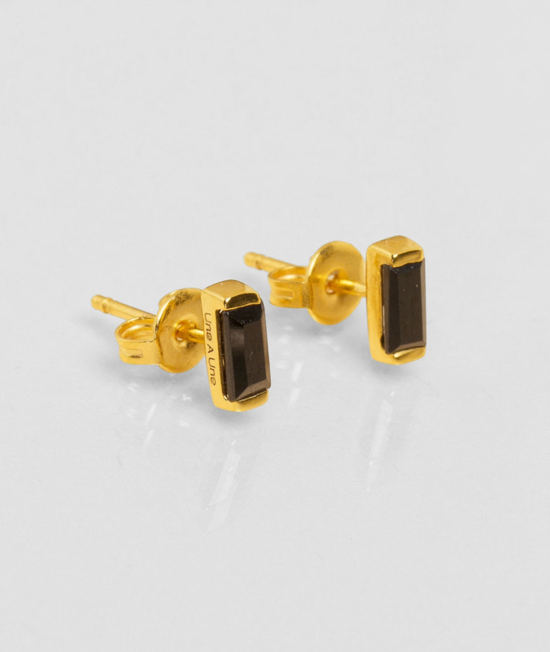 Puces d'oreilles crystal noir