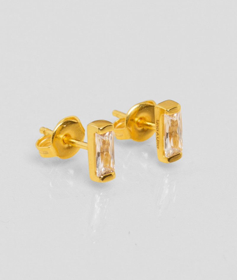 Puces d'oreilles crystal blanc