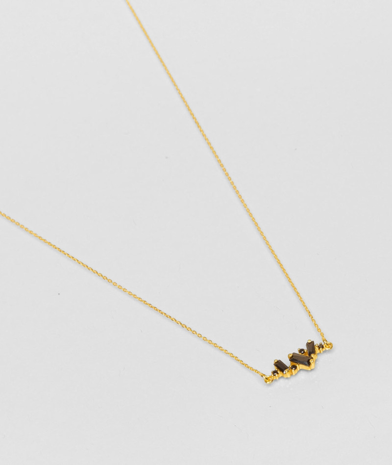 Collier crystal multi noir