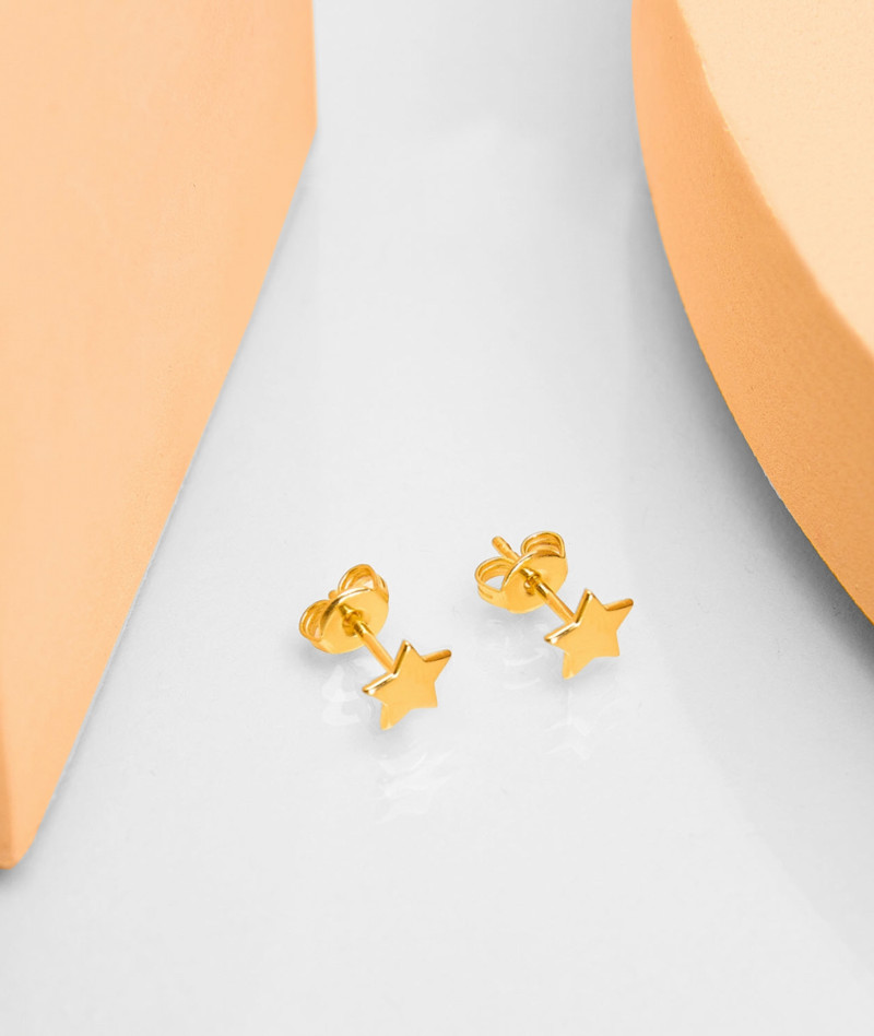 Puces d'oreilles etoile or