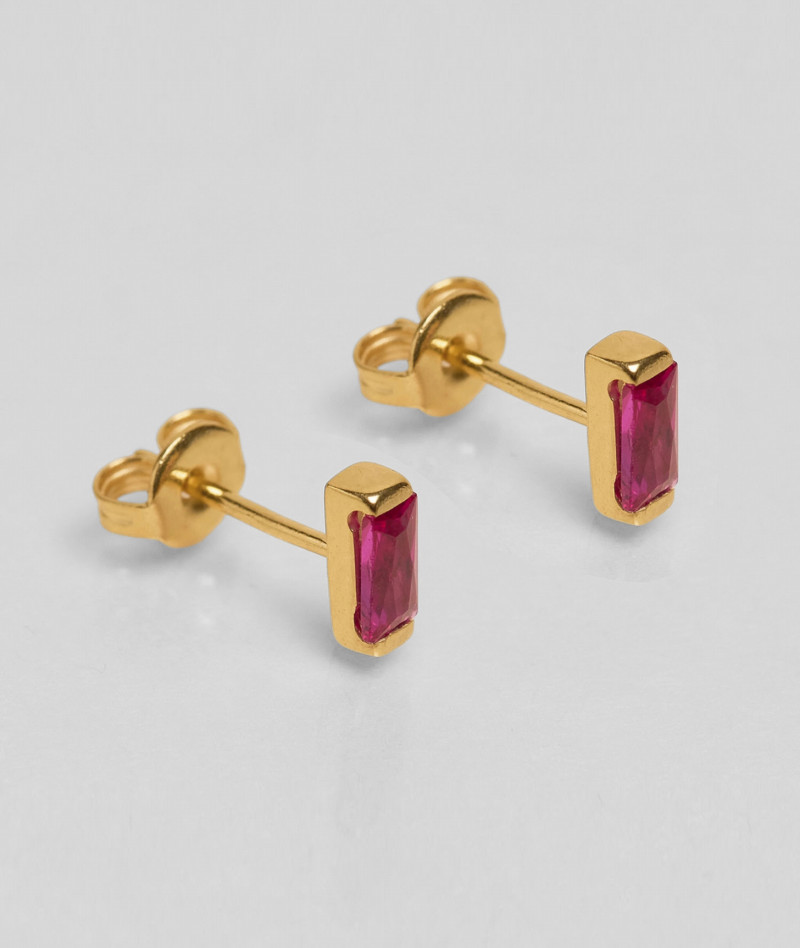 Puces D'oreilles Crystal Fuchsia