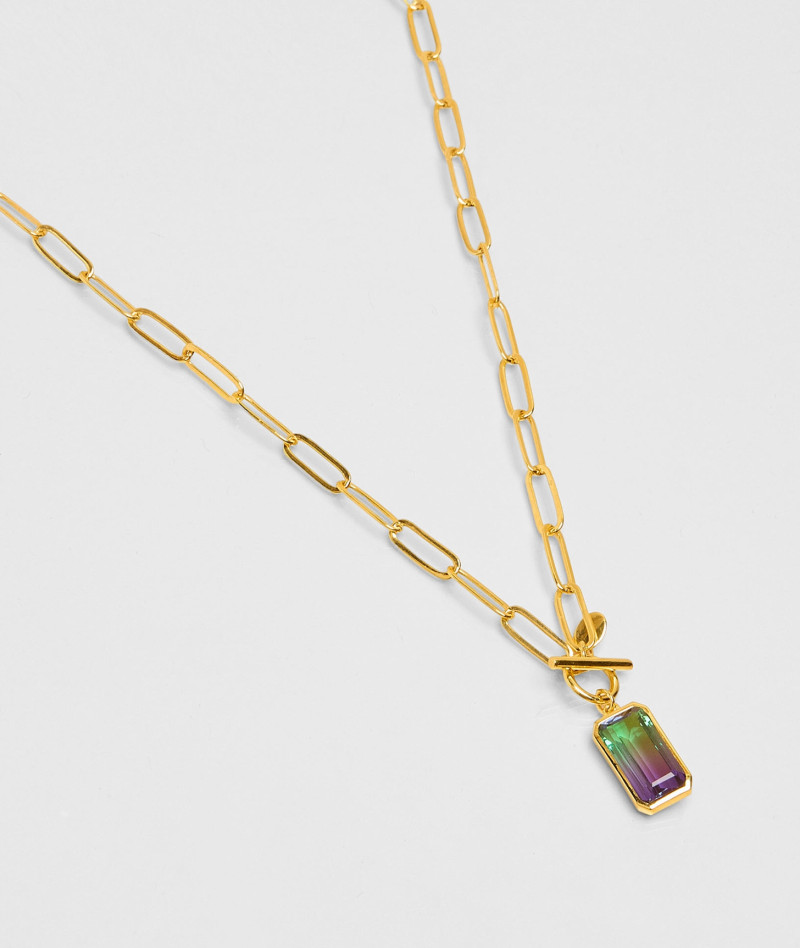 Collier Gros Maillons Rainbow Violet