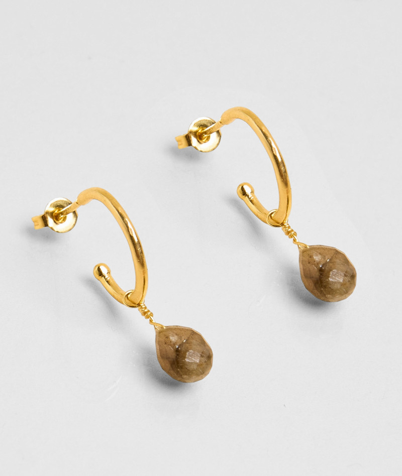 Boucles d'oreilles Goutte Labradorite