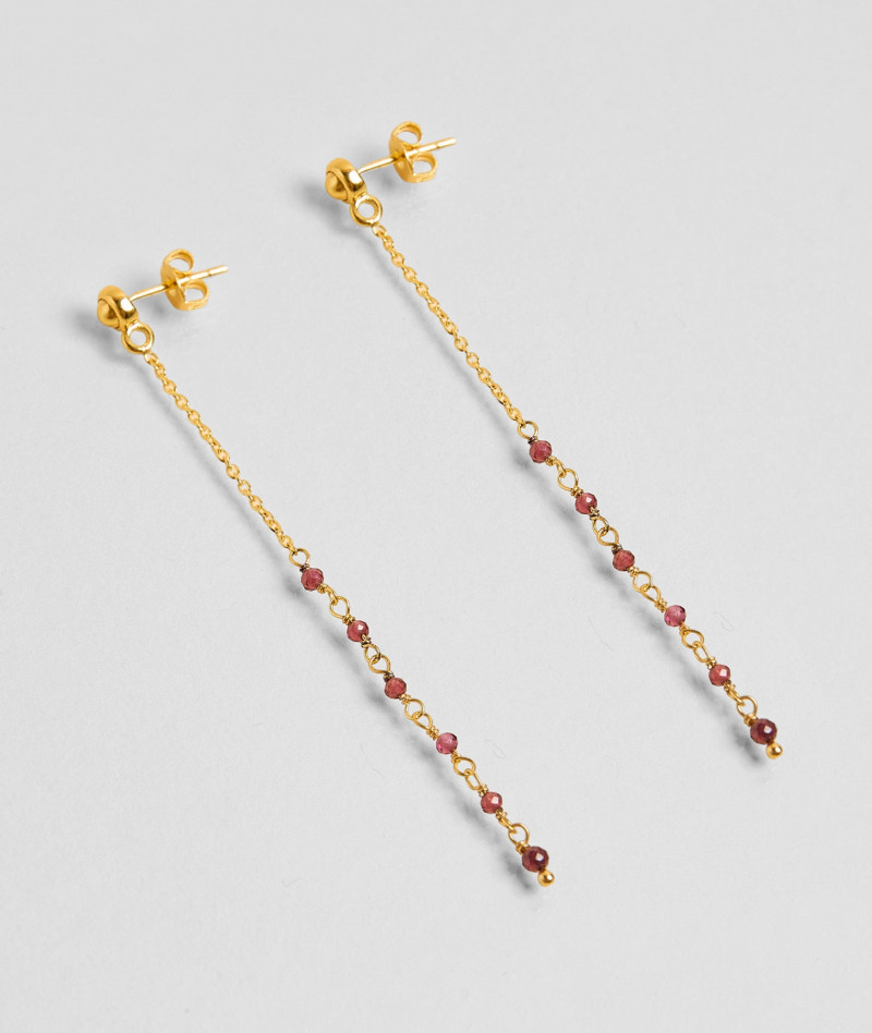 Boucles d'oreilles Asha Bordeaux