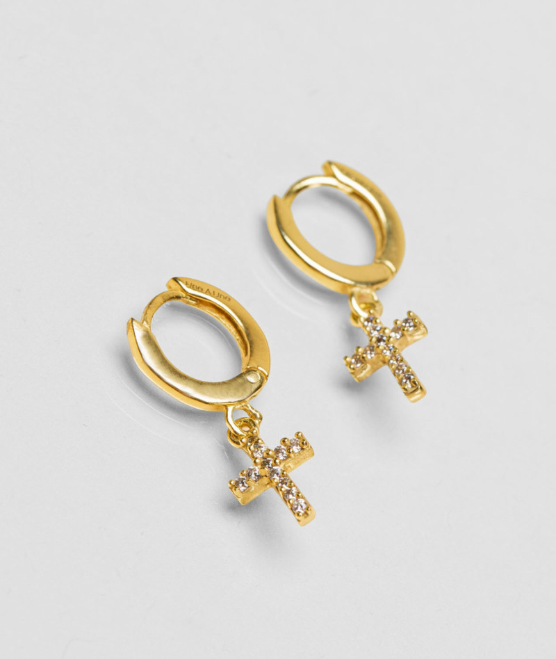 Mini creoles croix