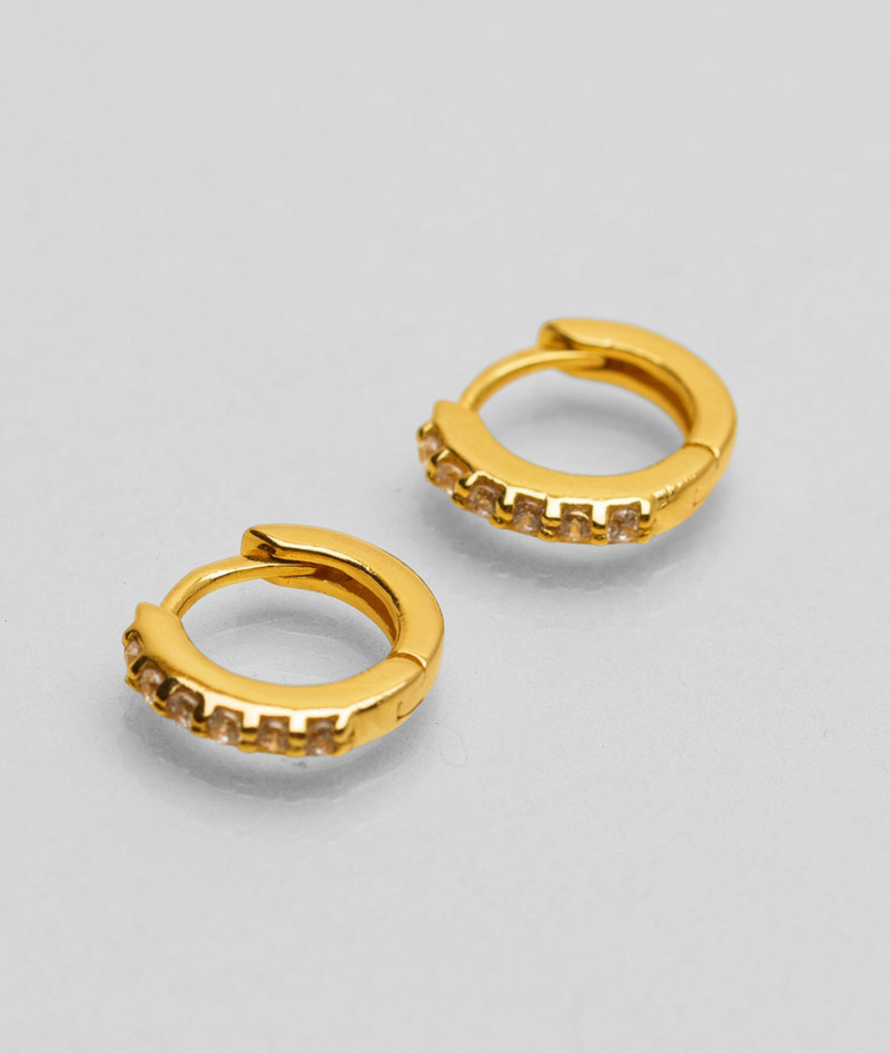 Mini Créoles Zircons Blanc