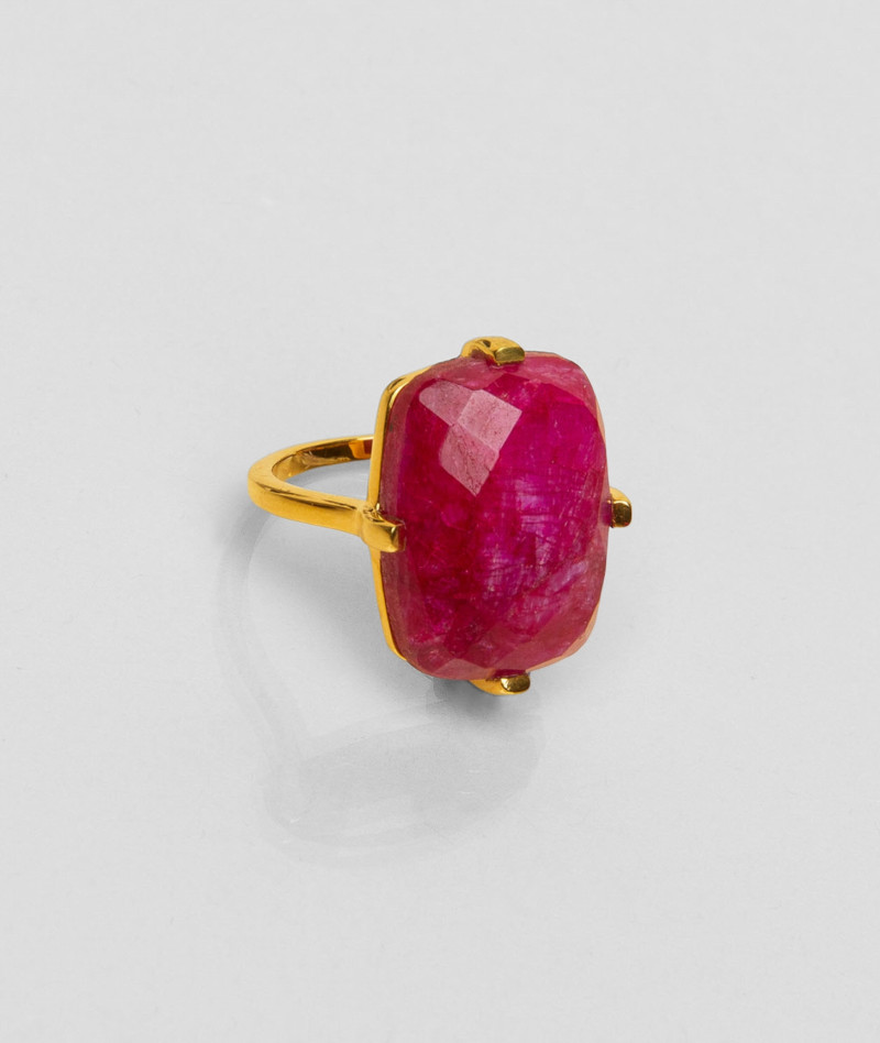 Bague Rectangle Rubis