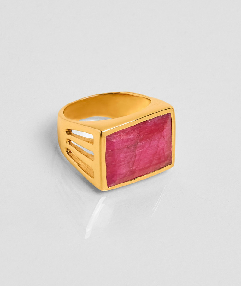 Bague Pondichery Rectangle Rubis