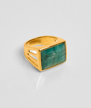 Bague Pondichery Rectangle Emeraude