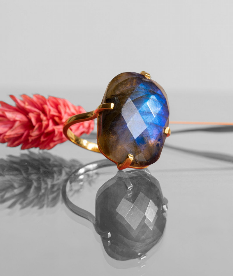 Bague Rectangle Labradorite