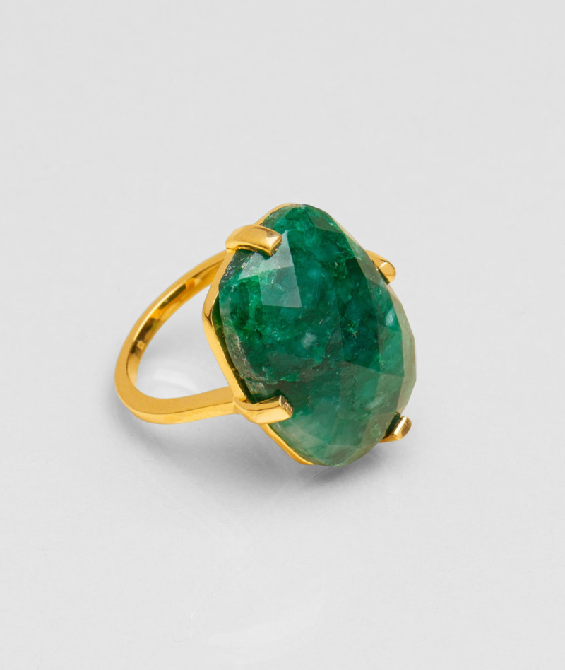 Bague Rectangle Émeraude