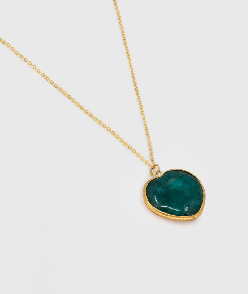 Collier Coeur Beryl Emeraude