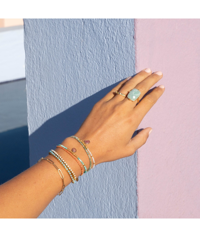 Bague Rectangle Amazonite