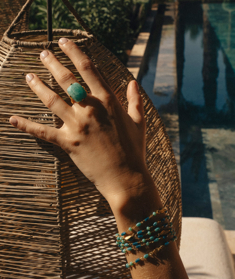 Bague Rectangle Amazonite