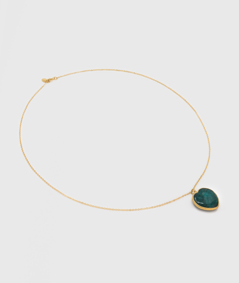 Collier Coeur Beryl Emeraude