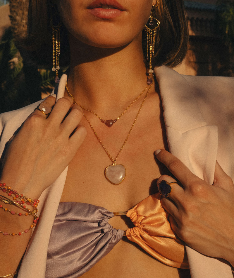 Collier Coeur Beryl Emeraude