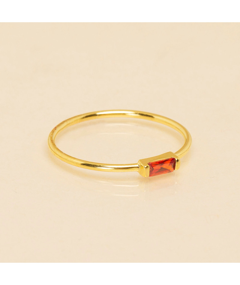 Bague crystal grenat