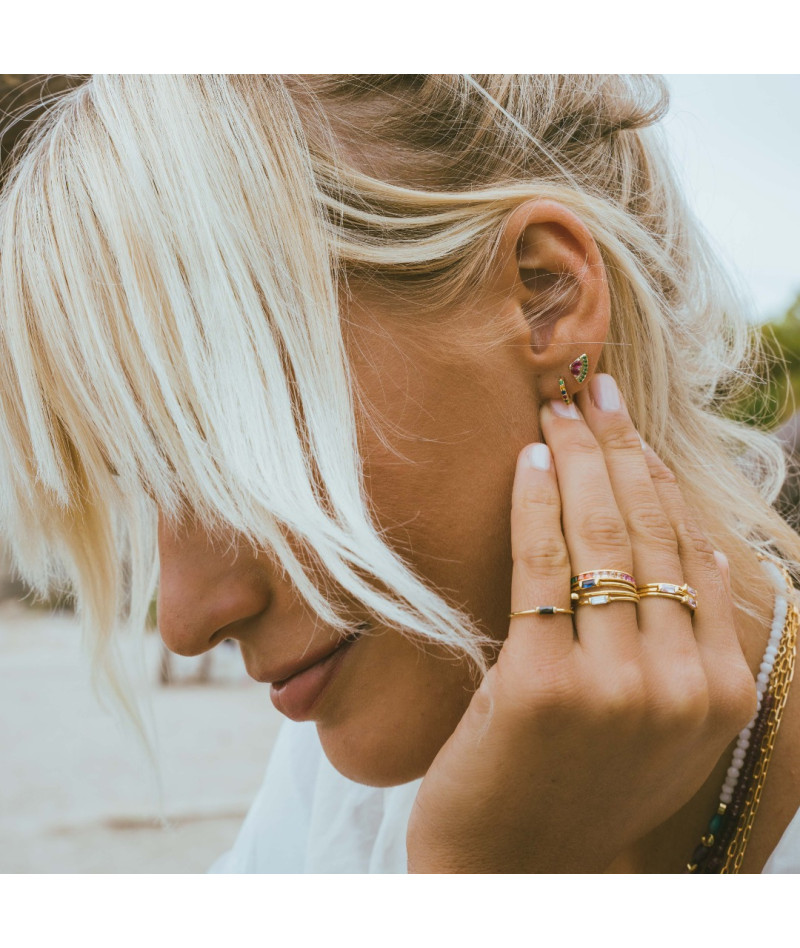 Bague crystal grenat