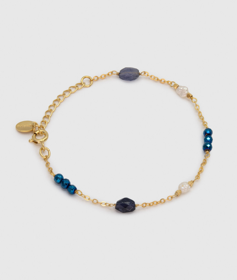 Bracelet Goutte Bleu Hématite