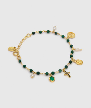 Bracelet Inde Charms Malachite