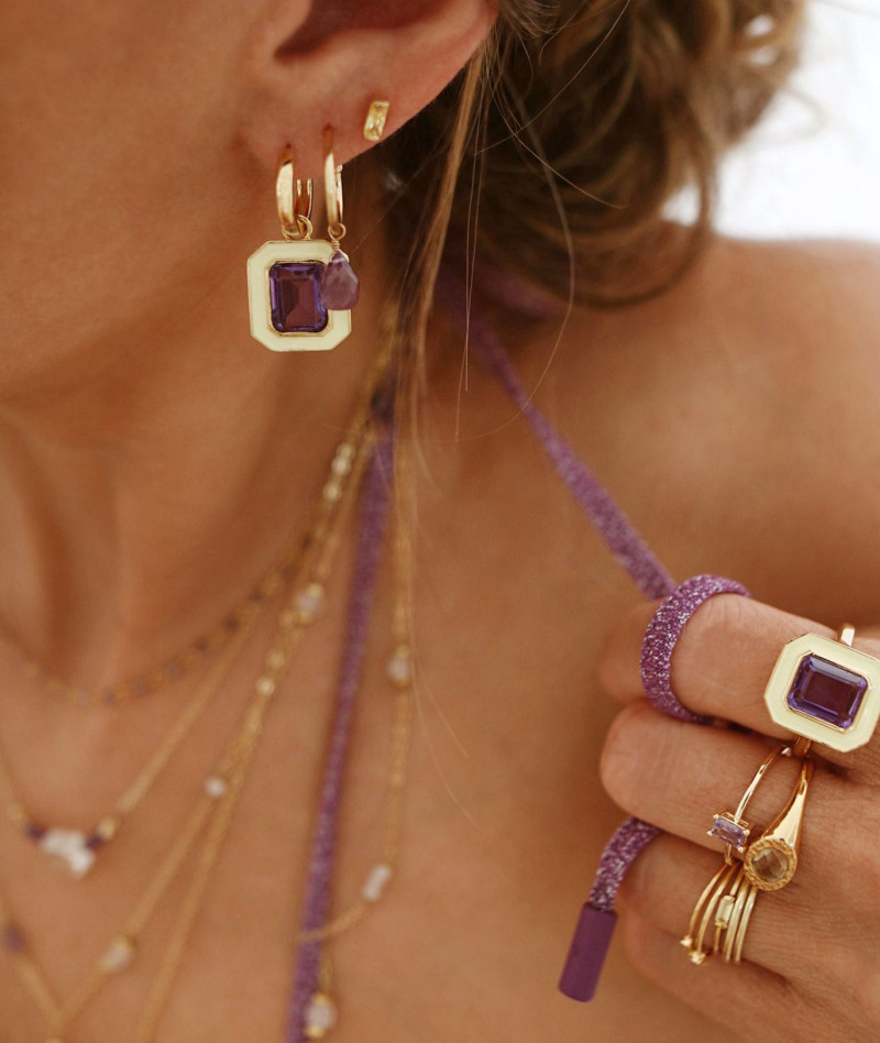 Boucles Creoles Gouttes Amethyste