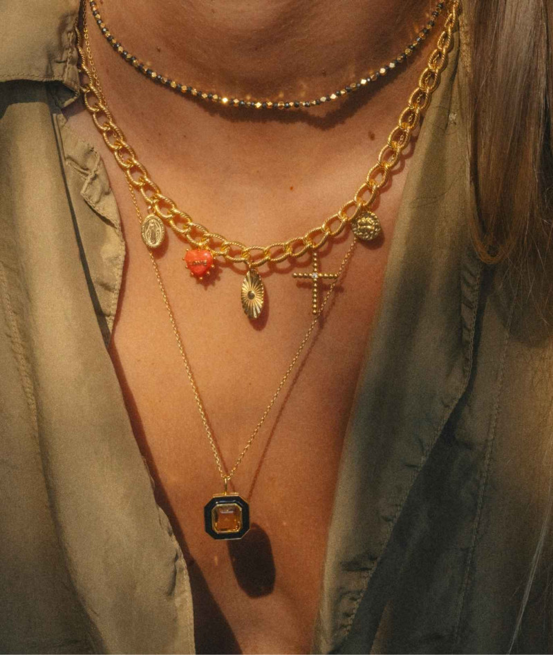 Collier Copa Quartz Papaye