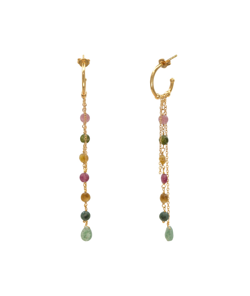 Boucles Inde Alwar Multi Tourmaline