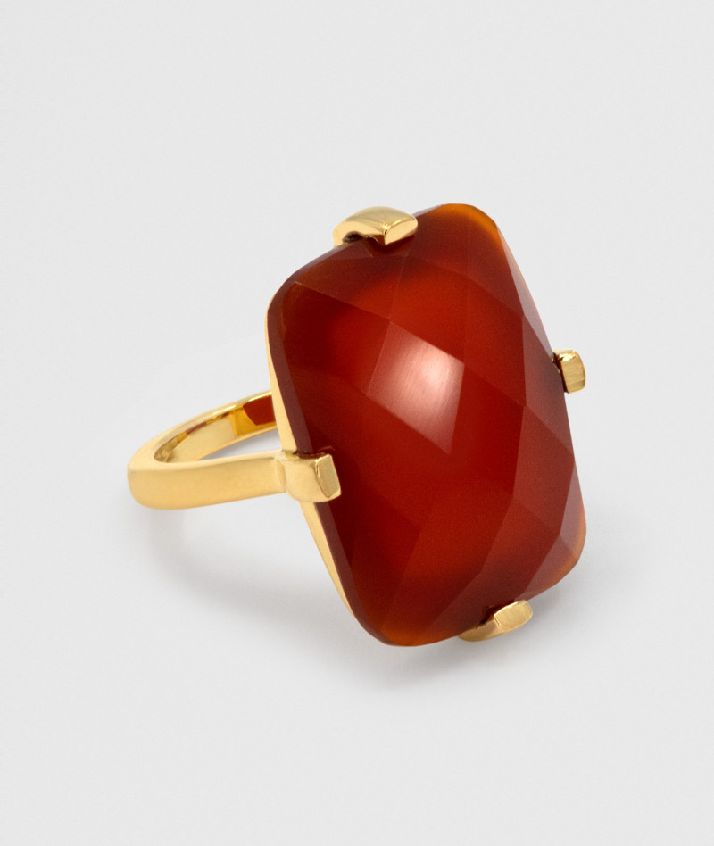 Bague Rectangle Cornaline