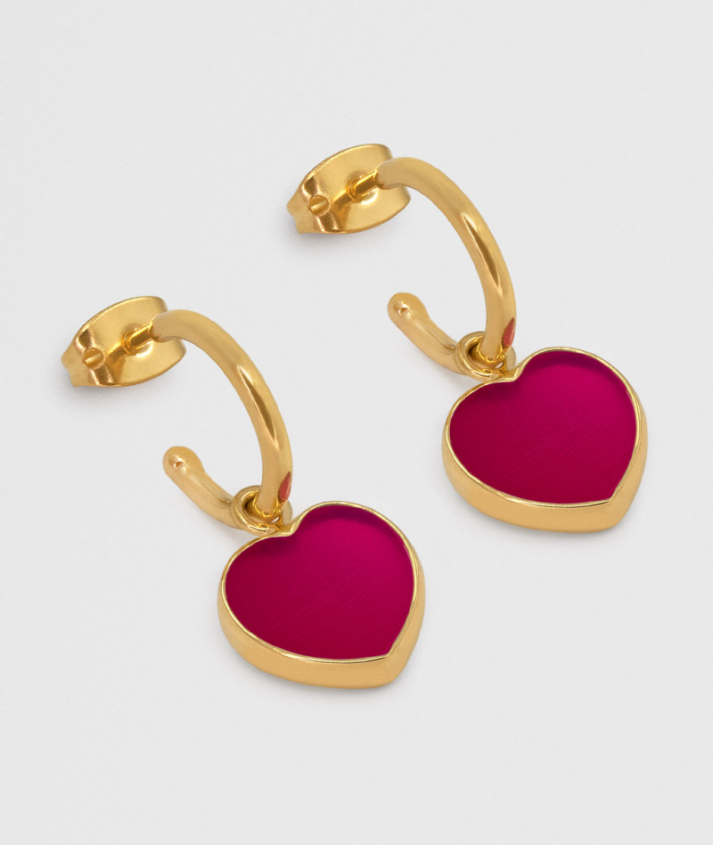 Boucle Bloom Petit Cœur Fushia