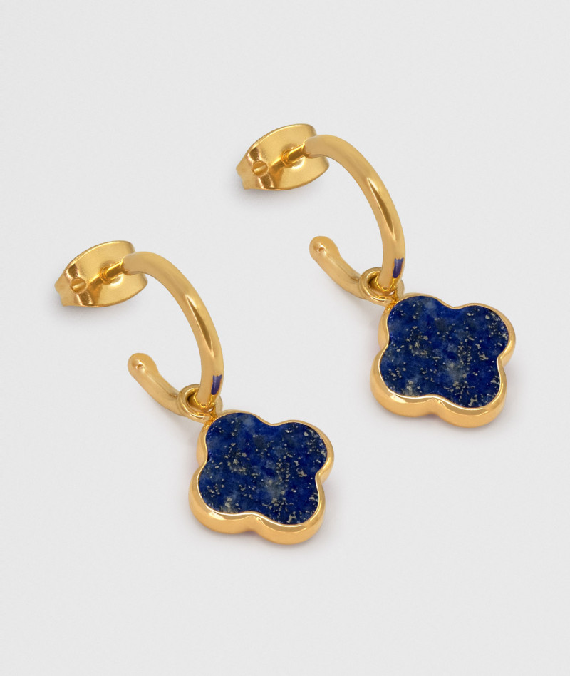 Boucle Bloom Petit Trèfle Lapis