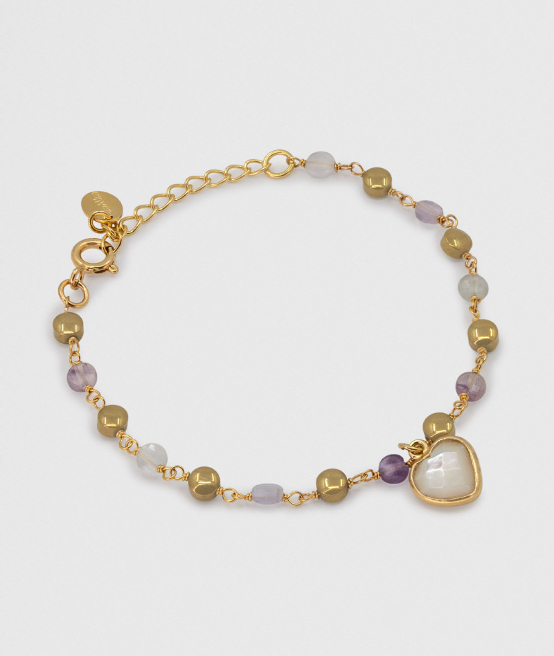 Bracelet Inde Love Cœur Nacre