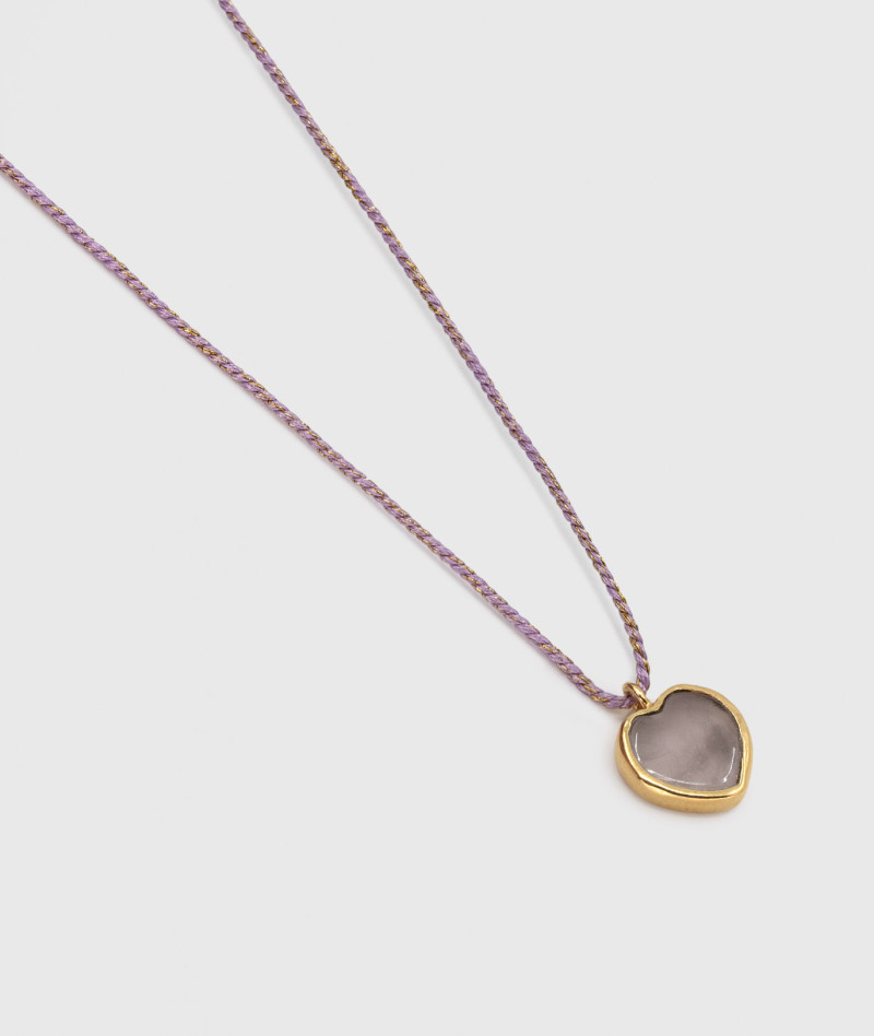 Collier Bloom Cœur Rose Quartz