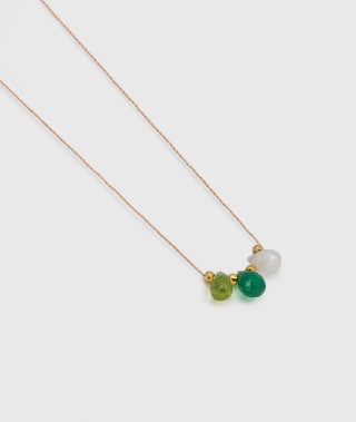 Colliers 3 Gouttes Onyx Vert
