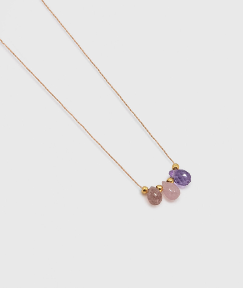 Colliers 3 Gouttes Amethyste
