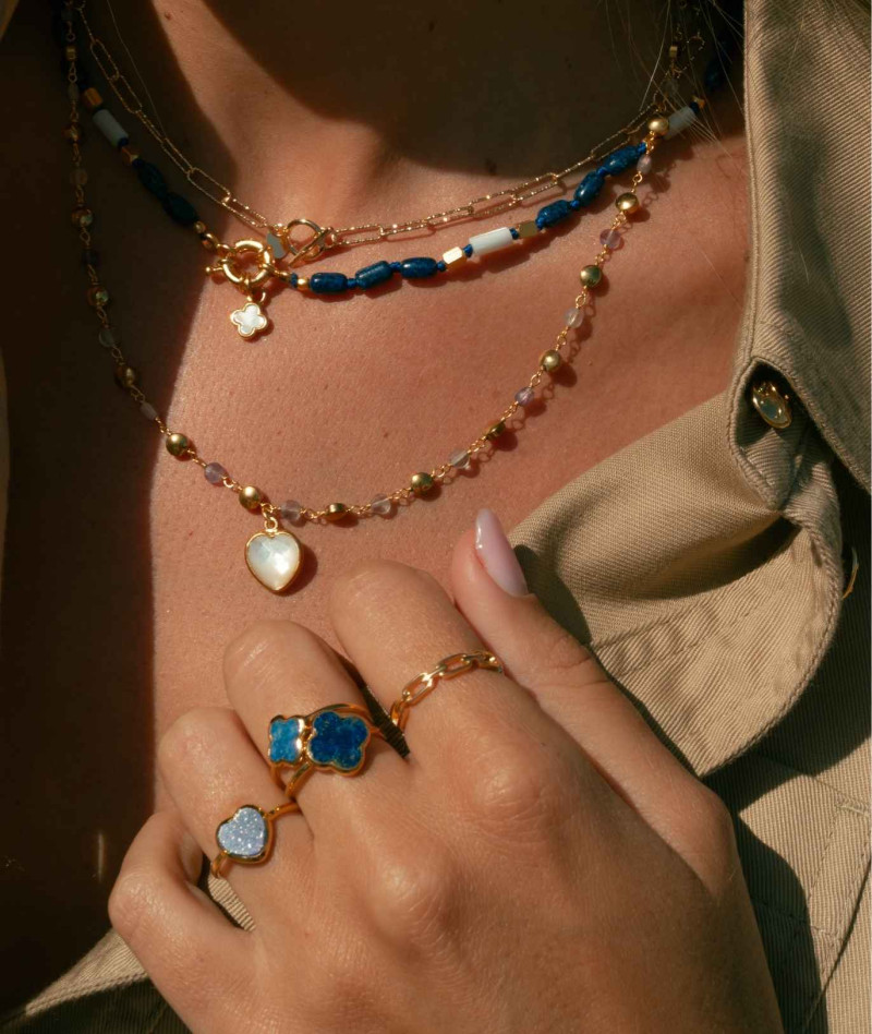 Bague Bloom Petit Trefle Lapis